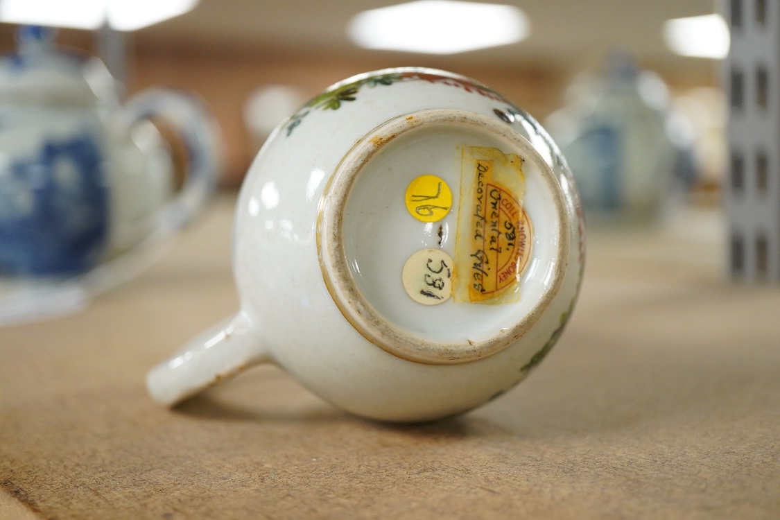 A Chinese porcelain milk jug, decorated in the atelier of James Giles, c.1760 - 9.5cm high
